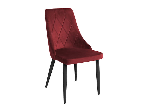Elegantní čalouněná židle s prošivaným opěradlem na kovových nožičkách Alvar - Black Red White - BRW
Elegantní čalouněná židle s prošivaným opěradlem na kovových nožičkách Alvar - Black Red White - BRW