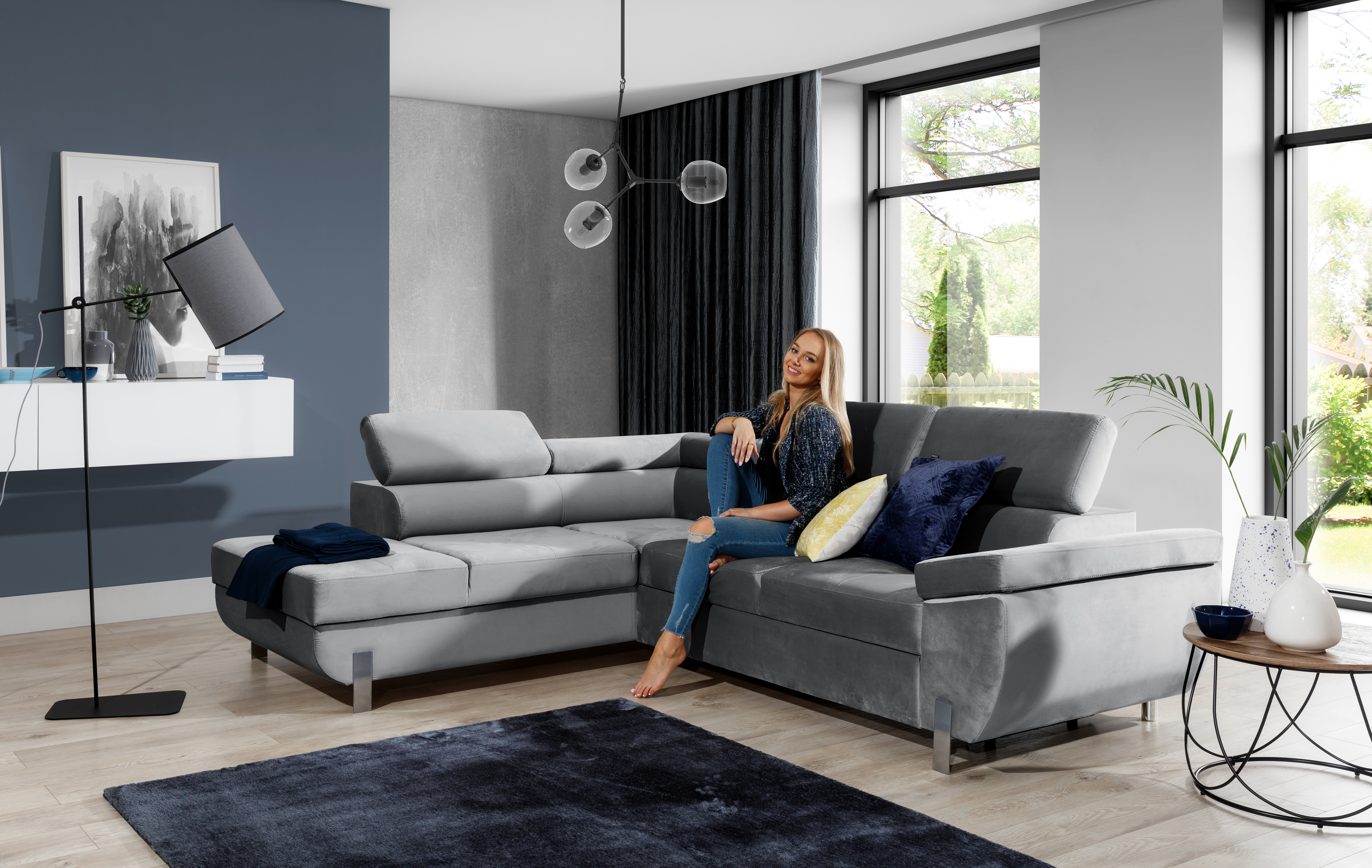 Rozkládací rohová pohovka Annabelle Modern levá s úložným prostorem - Meble Bogart
Rozkládací rohová pohovka Annabelle Modern levá s úložným prostorem - Meble Bogart