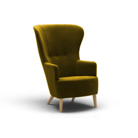 Elegantní křeslo ušák s dřevěnými nohami do obývacího pokoje Hawk - Wersal
Elegantní křeslo ušák s dřevěnými nohami do obývacího pokoje Hawk - Wersal