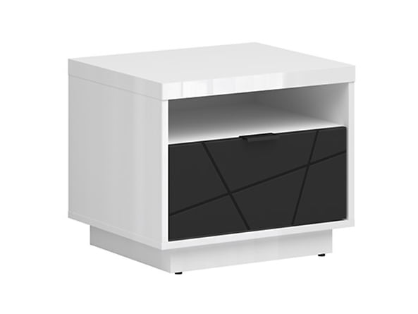 Moderní noční stolek se zásuvkou a výklenkem pod deskou stolu do ložnice Forn - Black Red White - BRW
Moderní noční stolek se zásuvkou a výklenkem pod deskou stolu do ložnice Forn - Black Red White - BRW