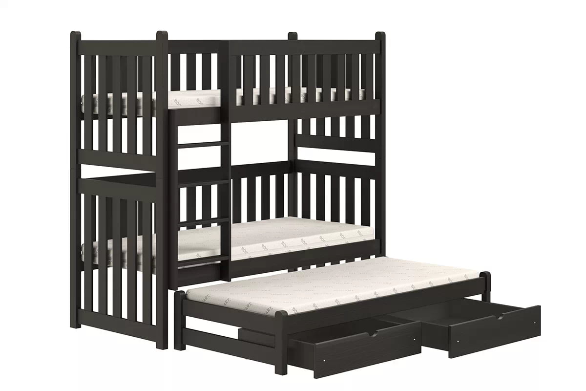 Patrová postel s přídavnou postelí a úložnými prostory do dětského pokoje Snow 90x200 - Meble Bogart
Patrová postel s přídavnou postelí a úložnými prostory do dětského pokoje Snow 90x200 - Meble Bogart