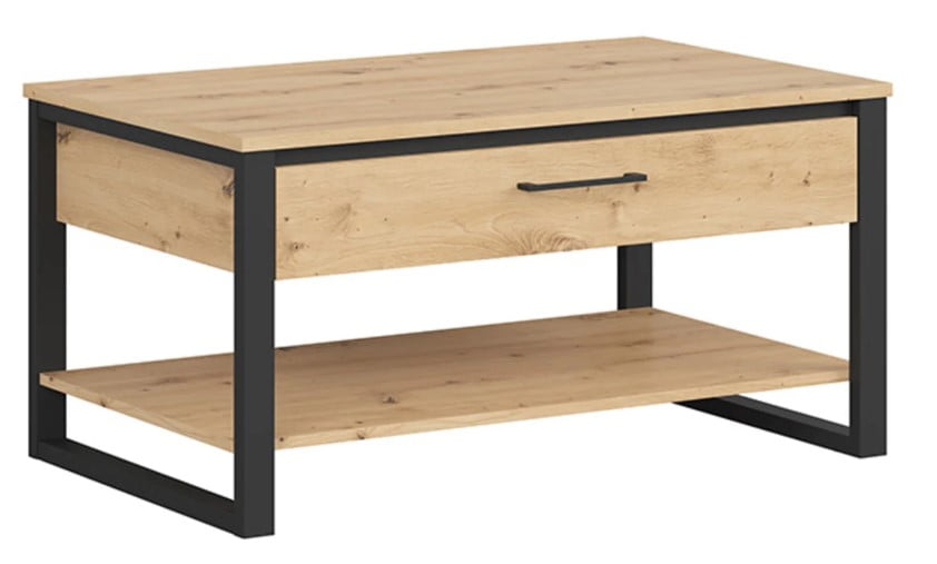 Moderní konferenční stolek se zásuvkou a policí pod deskou do obývacího pokoje Dodson - Black Red White - BRW
Moderní konferenční stolek se zásuvkou a policí pod deskou do obývacího pokoje Dodson - Black Red White - BRW