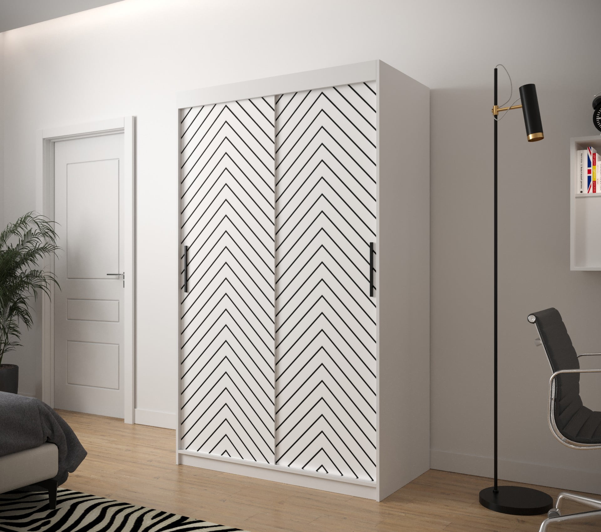 Skříň s posuvnými dveřmi Jodełka 1 120 - Abiks Meble
Skříň s posuvnými dveřmi Jodełka 1 120 - Abiks Meble