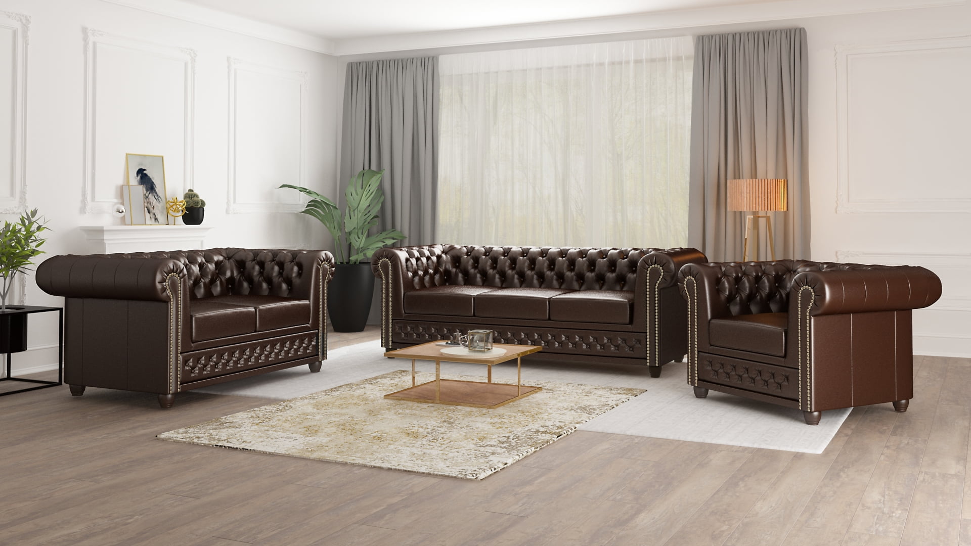 Sedací souprava Chesterfield York s dvoumístnou a třímístnou pohovkou a křeslem - Meble Ropez
Sedací souprava Chesterfield York s dvoumístnou a třímístnou pohovkou a křeslem - Meble Ropez