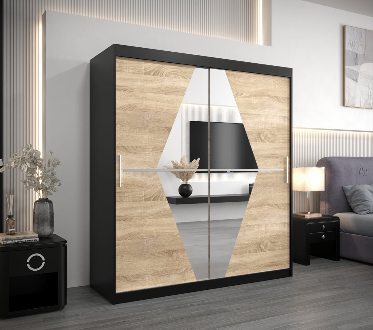 Skříň s posuvnými dveřmi Boliwia 180 - Abiks Meble
Skříň s posuvnými dveřmi Boliwia 180 - Abiks Meble