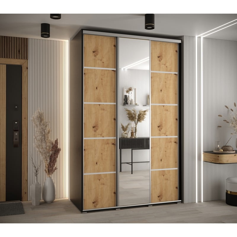 Skříň s posuvnými dveřmi a zrcadlem Davos 5 150, hloubka 60 cm - Abiks Meble
Skříň s posuvnými dveřmi a zrcadlem Davos 5 150, hloubka 60 cm - Abiks Meble