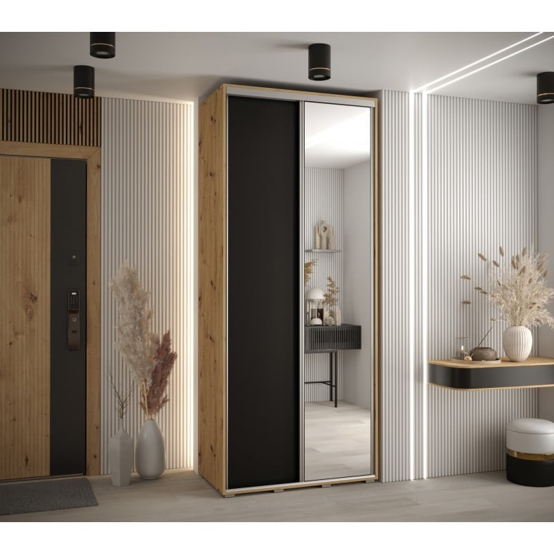 Šatní skříň s posuvnými dveřmi a zrcadlem vysoká Davos 3 120 hloubka 45 cm - Abiks Meble
Šatní skříň s posuvnými dveřmi a zrcadlem vysoká Davos 3 120 hloubka 45 cm - Abiks Meble