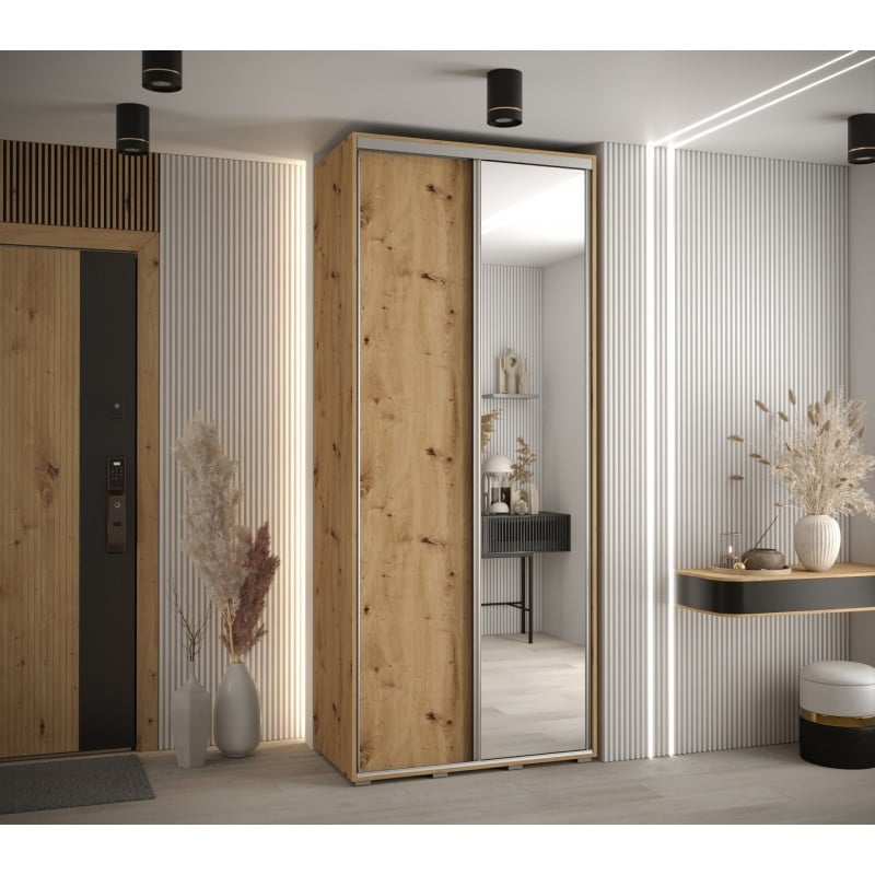 Šatní skříň s posuvnými dveřmi a zrcadlem vysoká Davos 3 120 hloubka 45 cm - Abiks Meble
Šatní skříň s posuvnými dveřmi a zrcadlem vysoká Davos 3 120 hloubka 45 cm - Abiks Meble