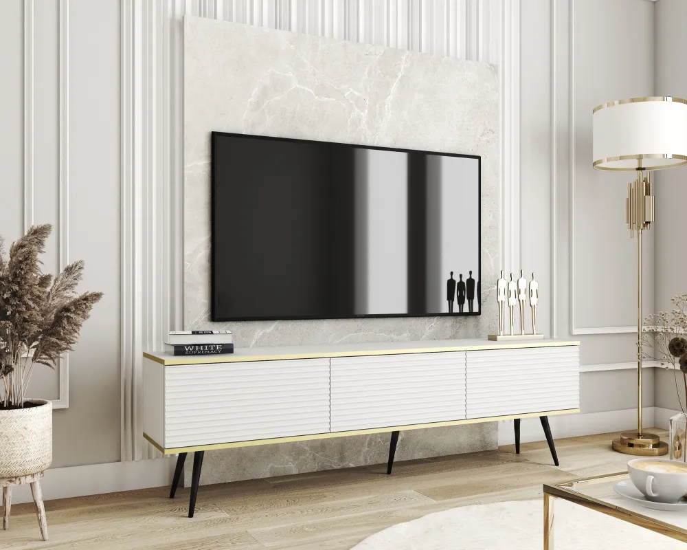 TV stolek Oro MDF 175 na černých nožkách
