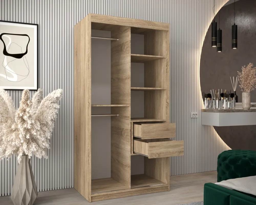Skriňa s posuvnými dverami so zrkadlom Promo T2 120