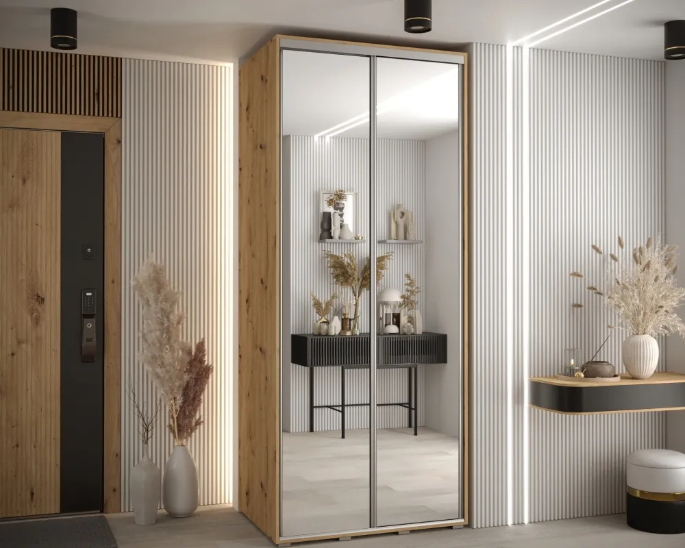 Šatní skříň s posuvnými dveřmi Davos 2 110, hloubka 60 cm