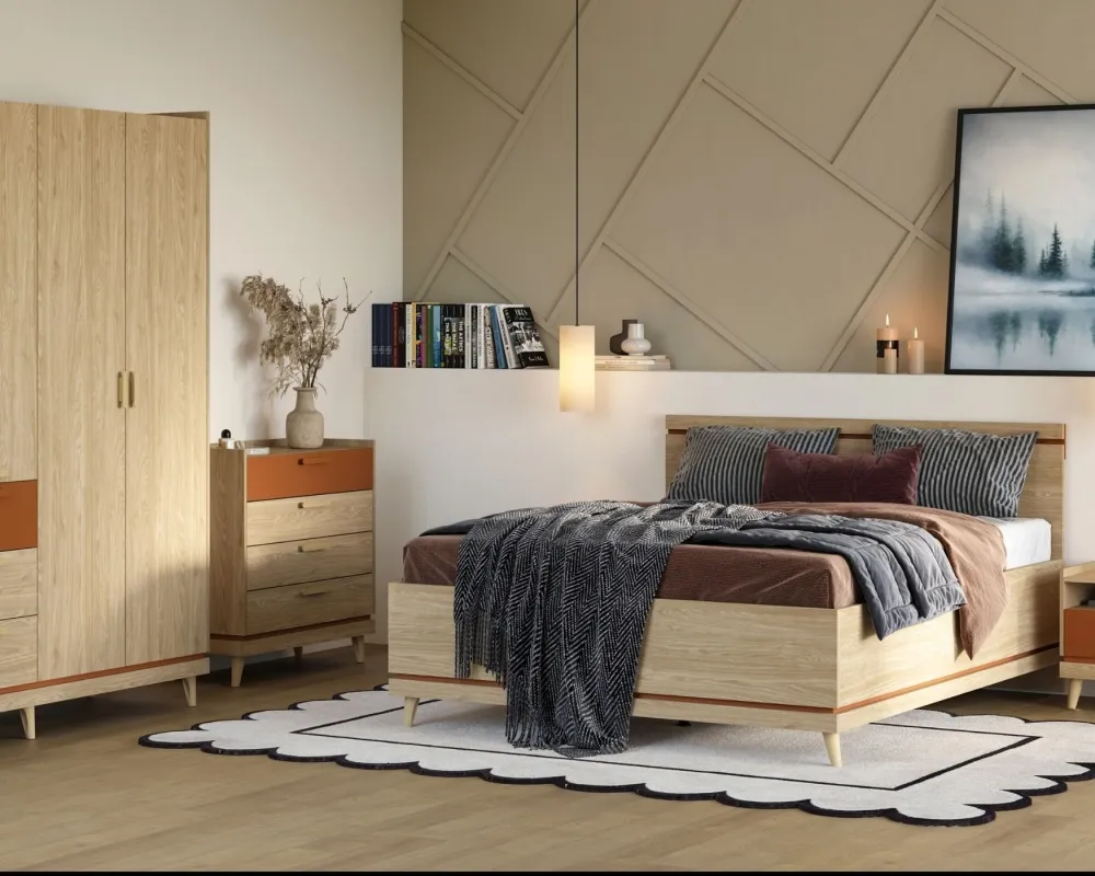 Łóżko Scandi 160 z pojemnikiem