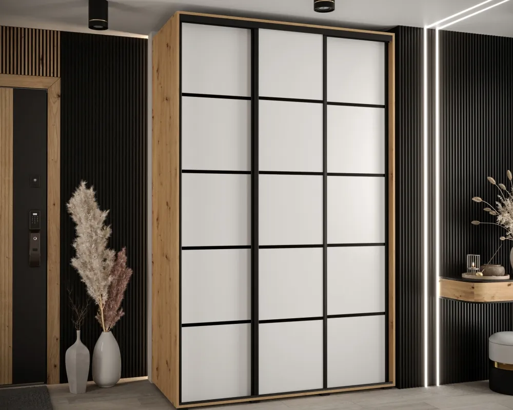 Šatní skříň s posuvnými dveřmi Davos 4 160, hloubka 60 cm