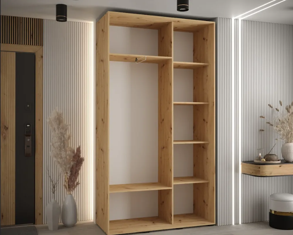 Šatní skříň s posuvnými dveřmi Sapporo 1 140, hloubka 45 cm
