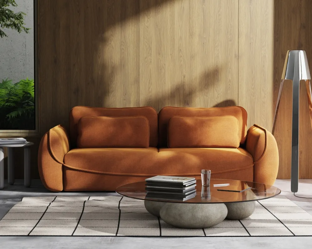 Sofa Umeaz funkcją spania i pojemnikiem