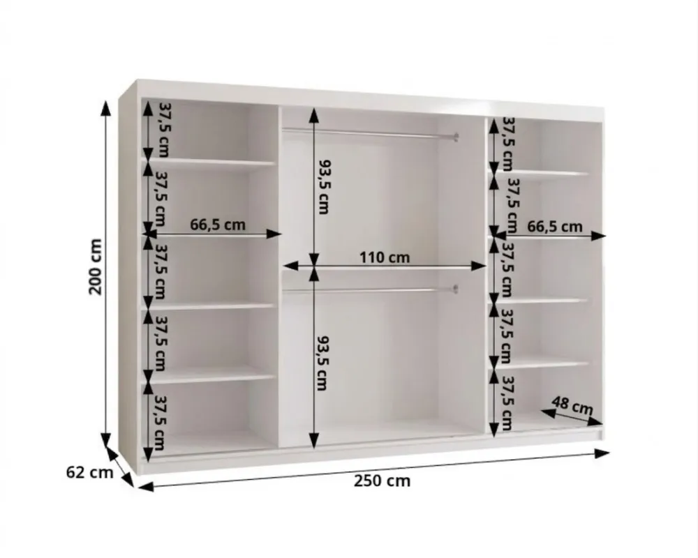 Szafa przesuwna Glossy 250