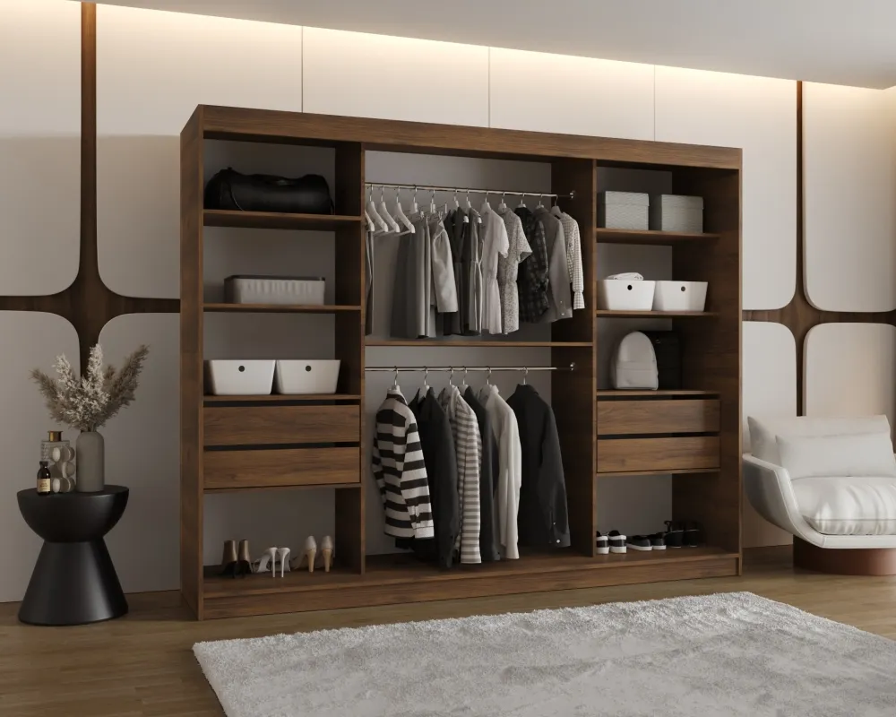 Skriňa s posuvnými dverami so zrkadlom Spoti 250 cm