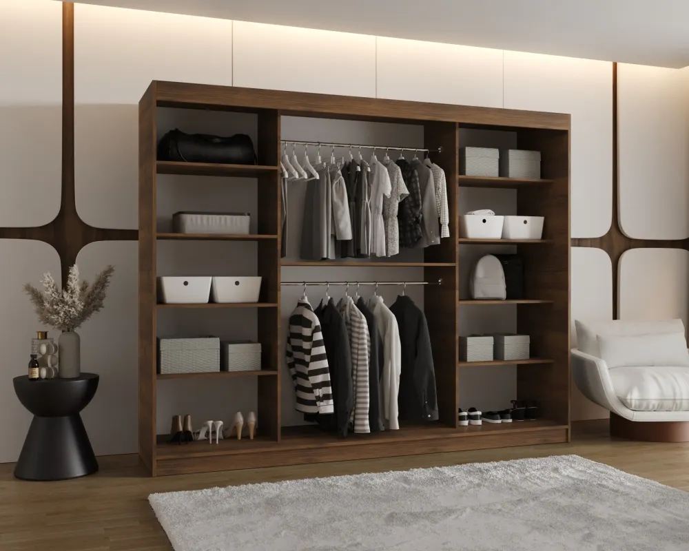 Skriňa s posuvnými dverami so zrkadlom Spoti 250 cm