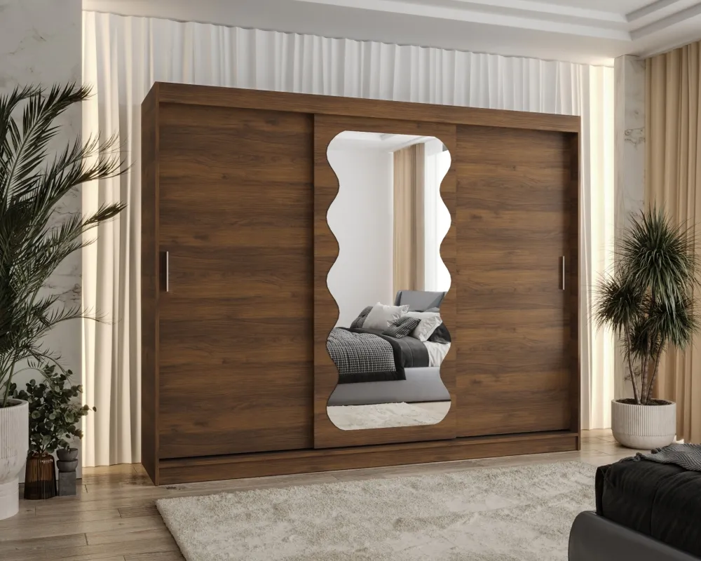 Skriňa s posuvnými dverami so zrkadlom Spoti 250 cm