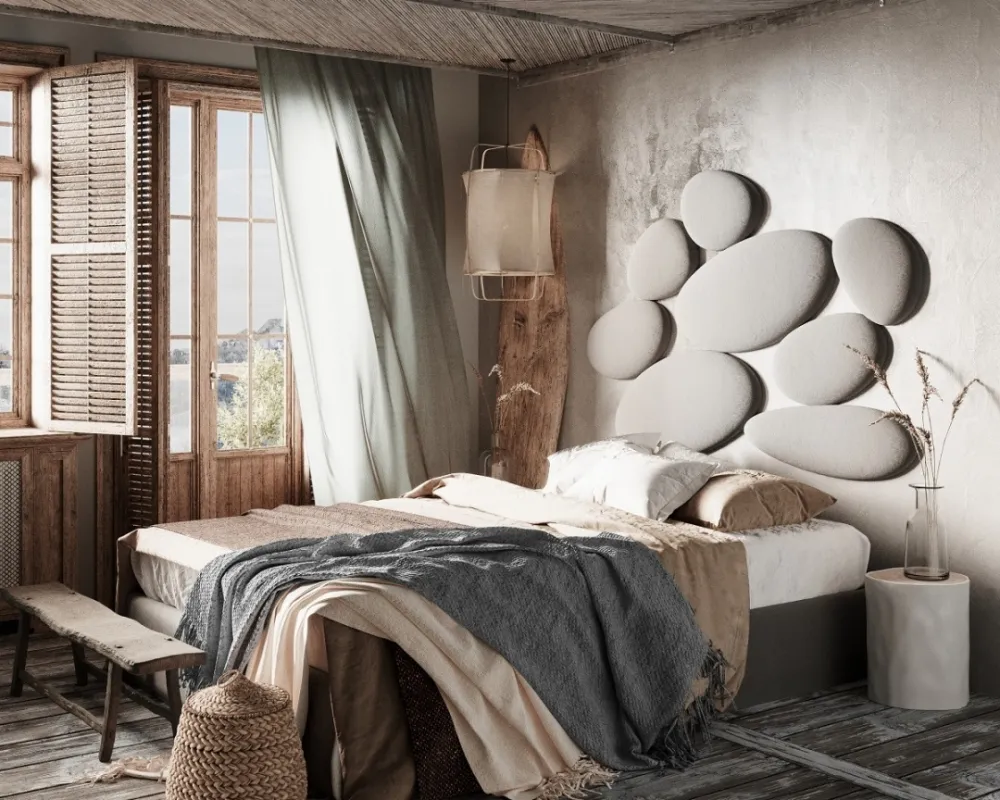 Extravagantní čalouněná postel do ložnice 180 Stone