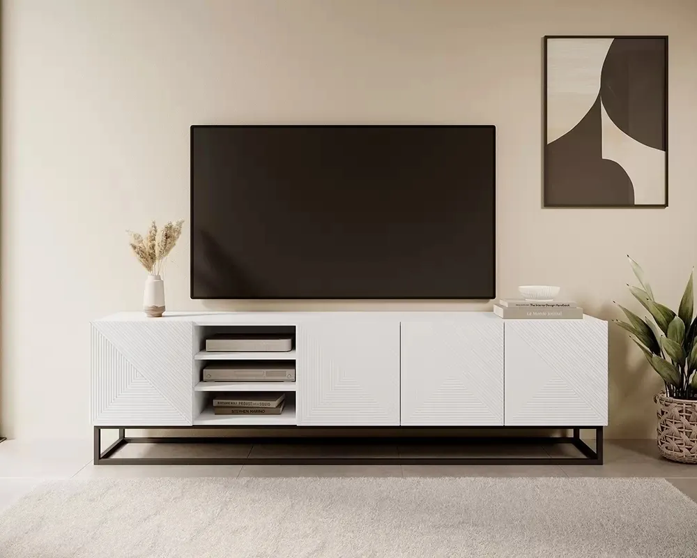 TV stolík Asha 200 s výklenkom na kovovom ráme