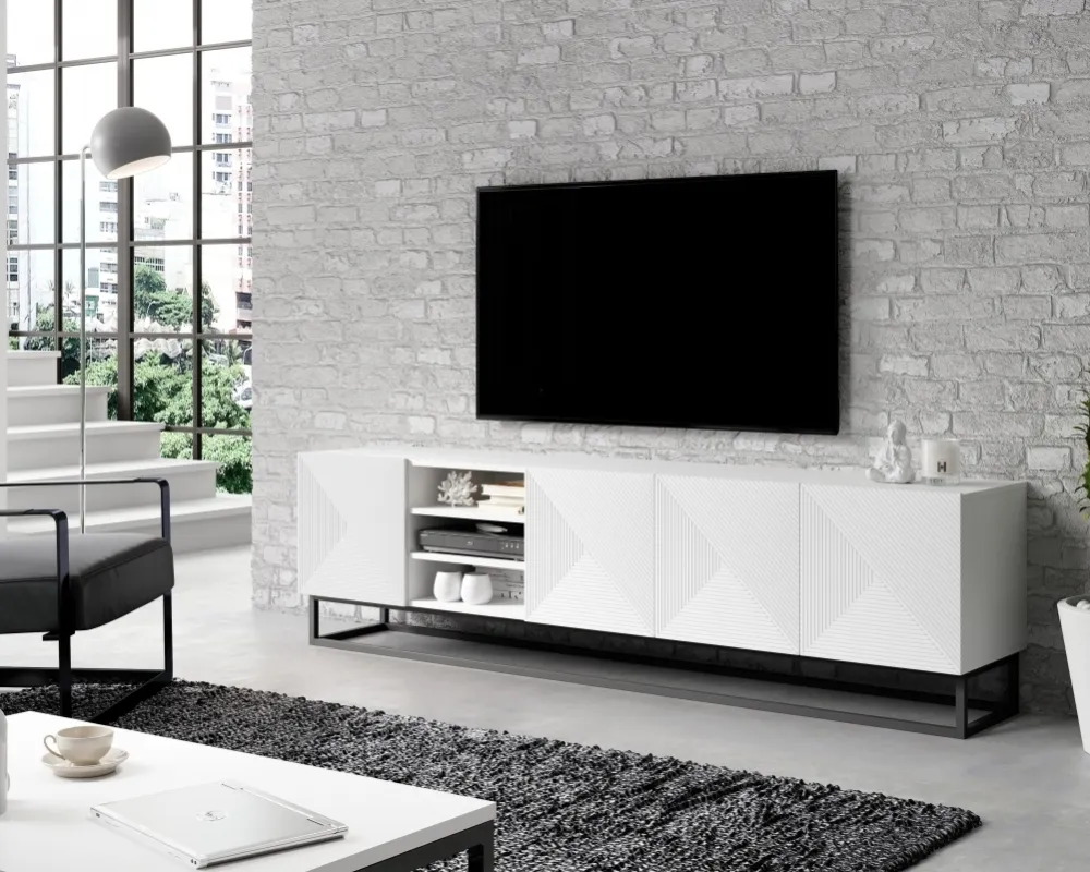 TV stolík Asha 200 s výklenkom na kovovom ráme