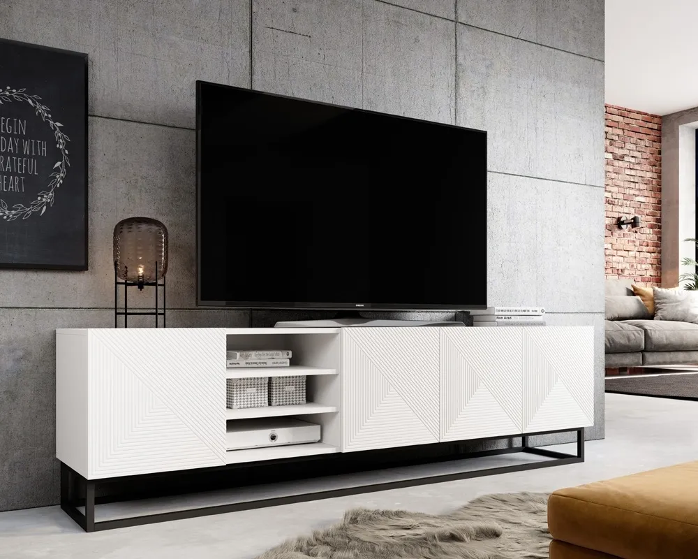 TV stolík Asha 200 s výklenkom na kovovom ráme