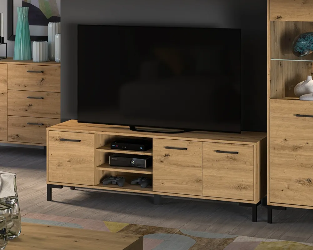 Třídveřový TV stolek do obývacího pokoje Nevio