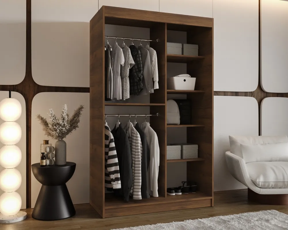 Skriňa s posuvnými dverami so zrkadlom Moka 120 cm