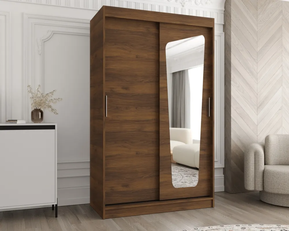 Skriňa s posuvnými dverami so zrkadlom Moka 120 cm