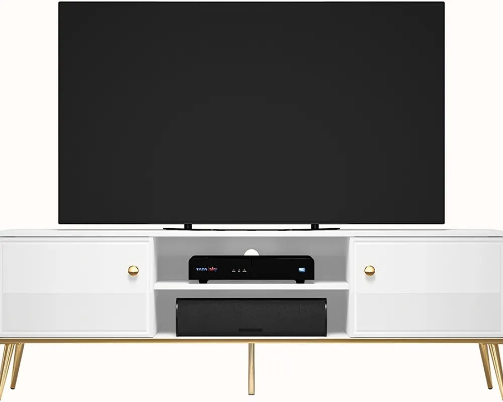 Velký dvoudveřový TV stolek do obývacího pokoje Goldin
