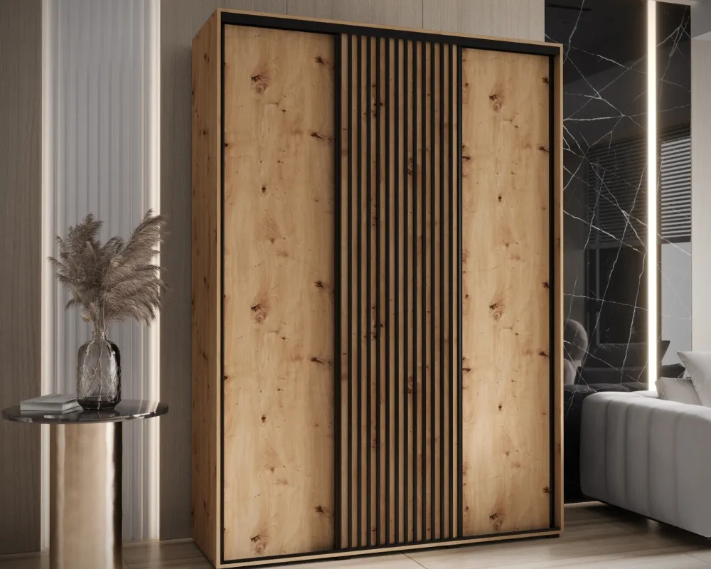 Šatní skříň s posuvnými dveřmi Sapporo 1 170, hloubka 60 cm