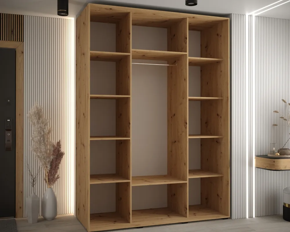 Šatní skříň s posuvnými dveřmi Sapporo 1 170, hloubka 60 cm
