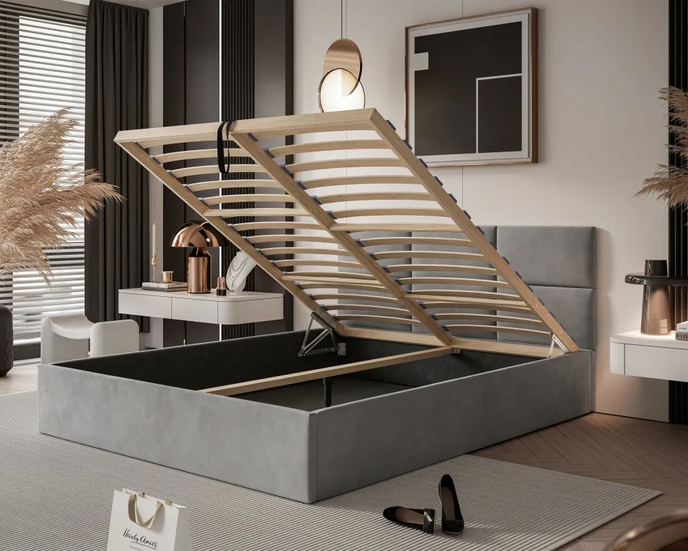 Łóżko tapicerowane Porto 120x200 z eleganckim zagłówkiem