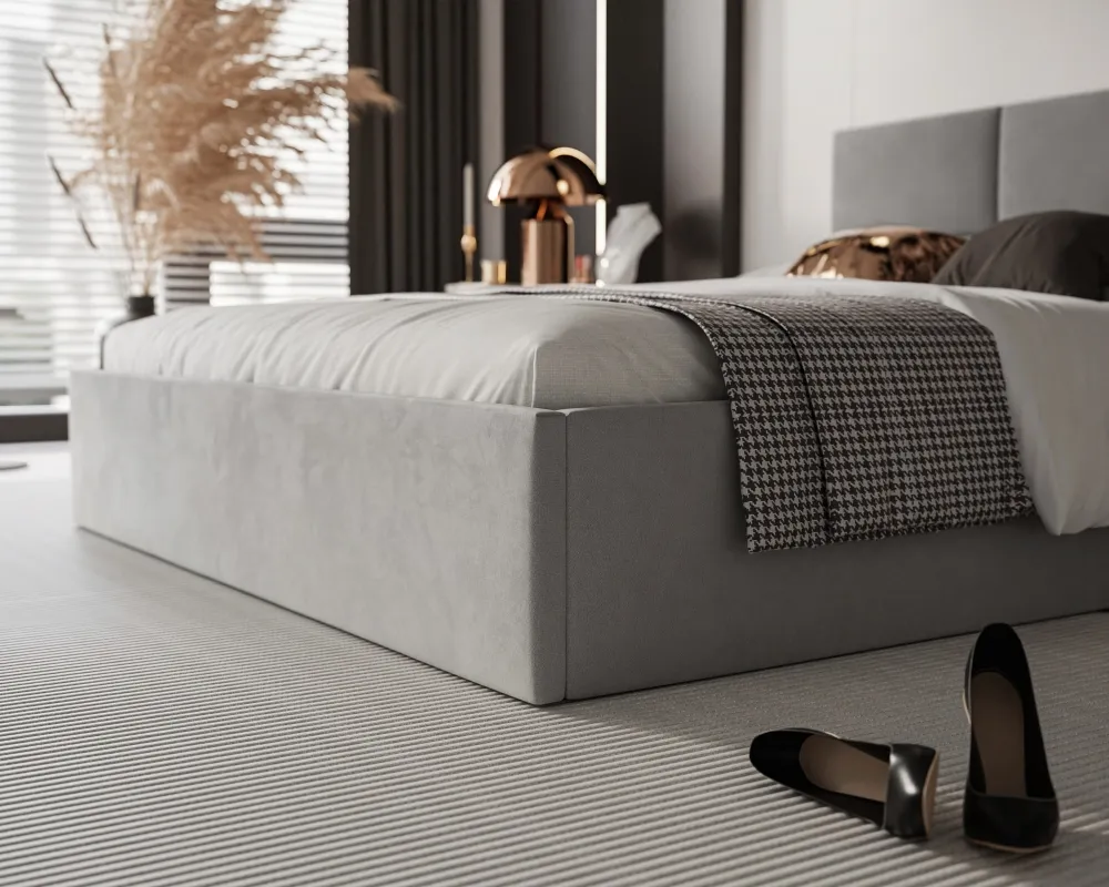Łóżko tapicerowane Porto 120x200 z eleganckim zagłówkiem