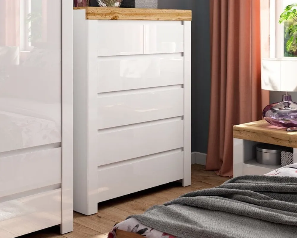 Komoda z 6 szufladami do sypialni Holten