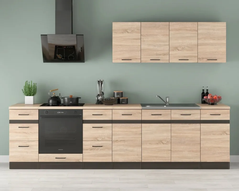 Kuchyňská linka Junona Line 300 cm s pracovní deskou