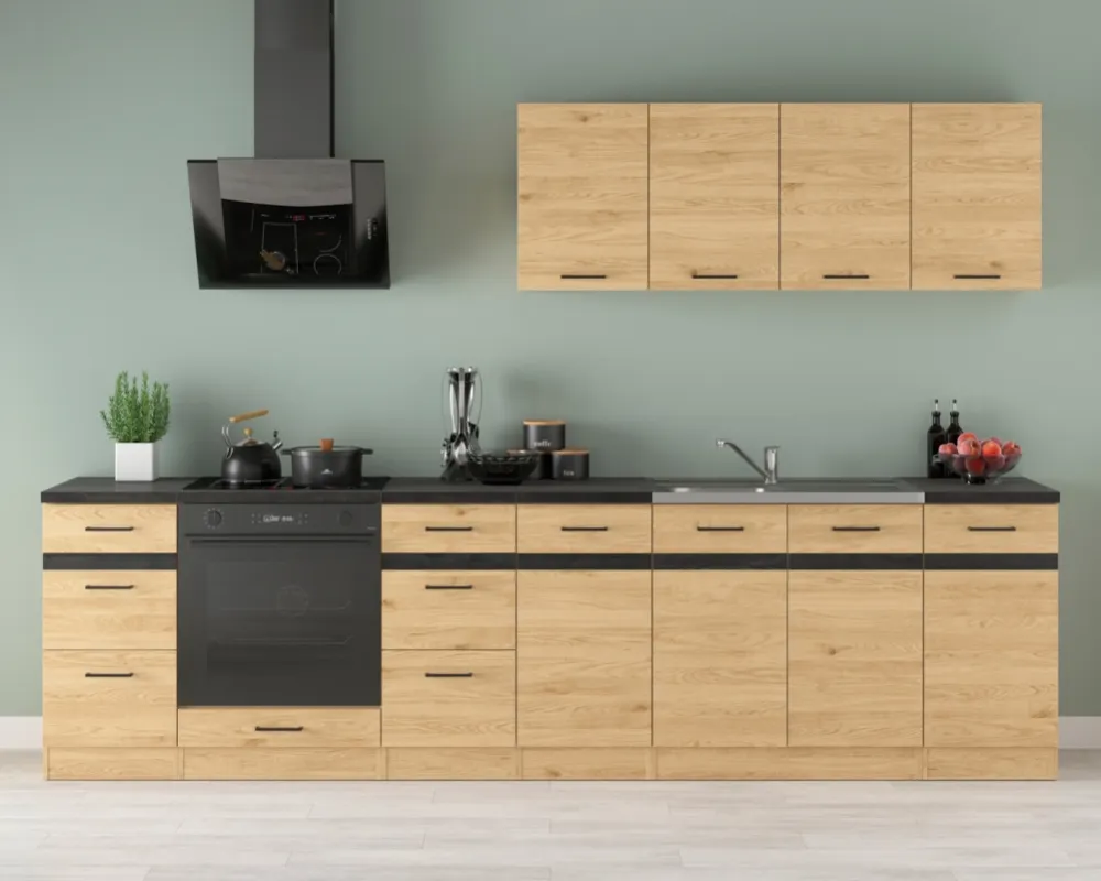 Kuchyňská linka Junona Line 300 cm s pracovní deskou