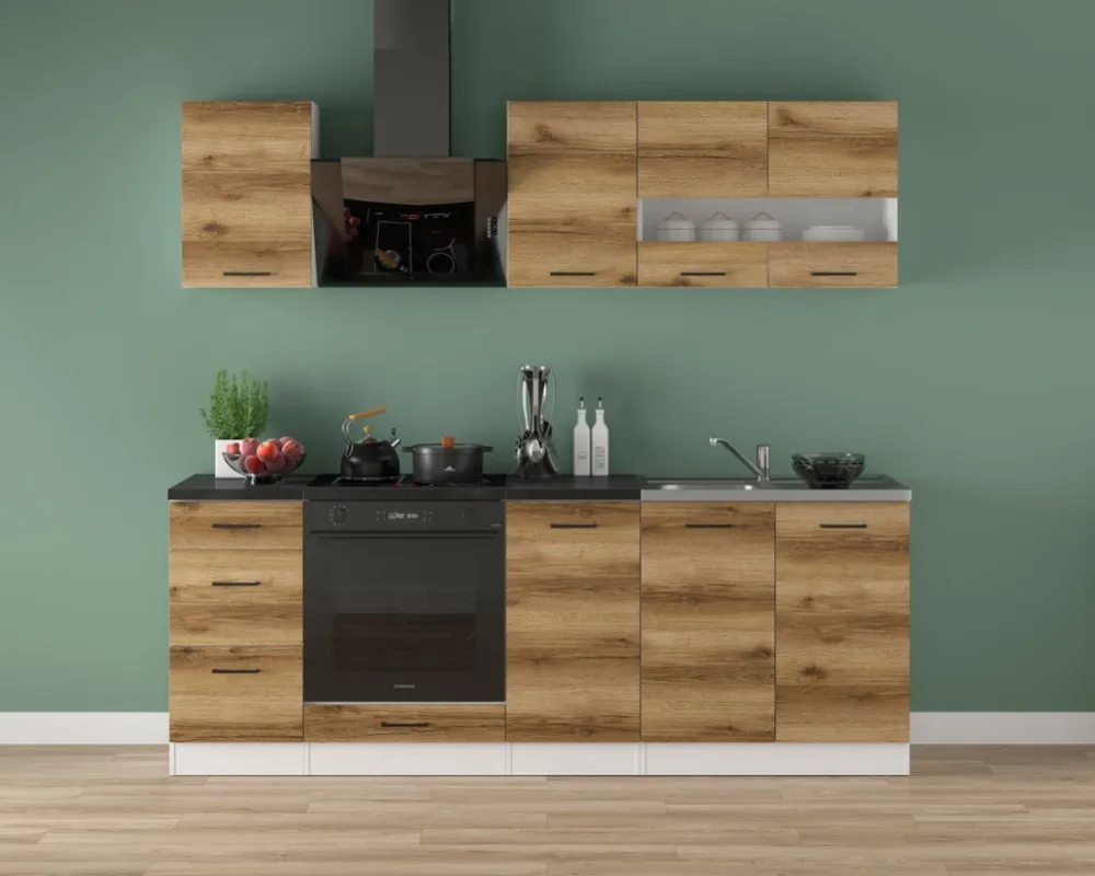 Kuchyňská linka Junona Line 220 cm s pracovní deskou