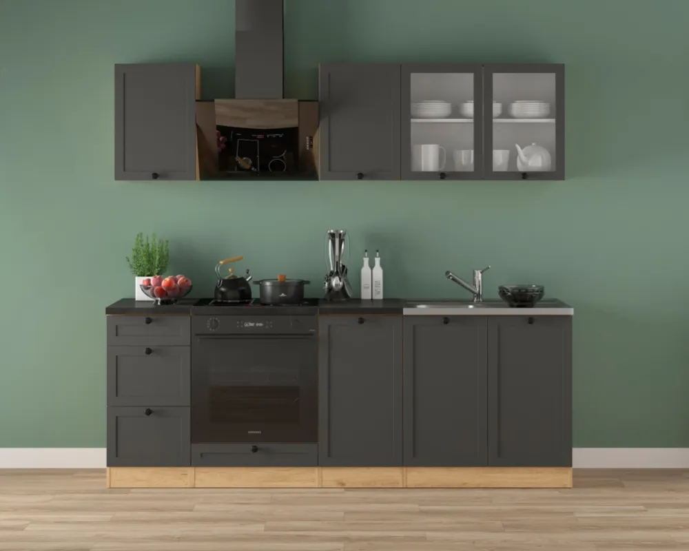 Kuchynská zostava Junona Line 220 cm s pracovnou doskou
