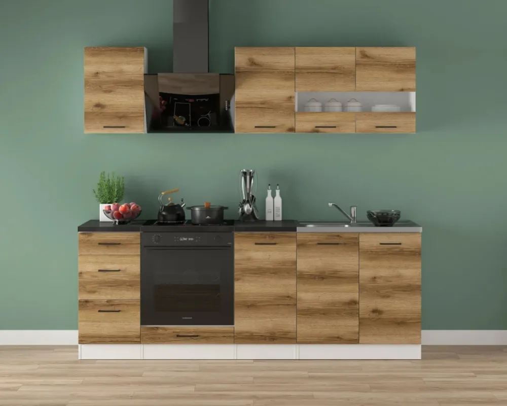 Kuchyňská linka Junona Line 220 cm bez pracovní desky