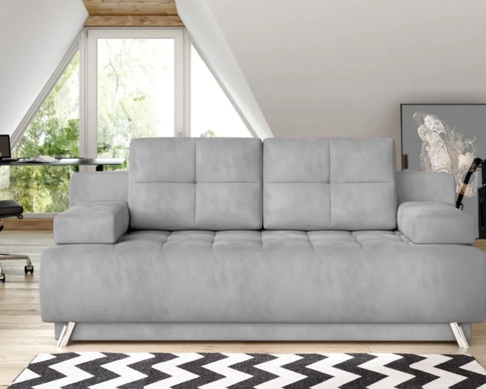 Sofa Oslo z funkcją spania typu DL i pojemnikiem na pościel
