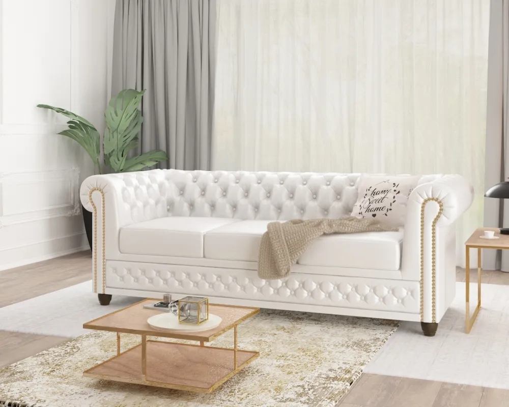 Sofa 3-osobowa Chesterfield York bez funkcyjna