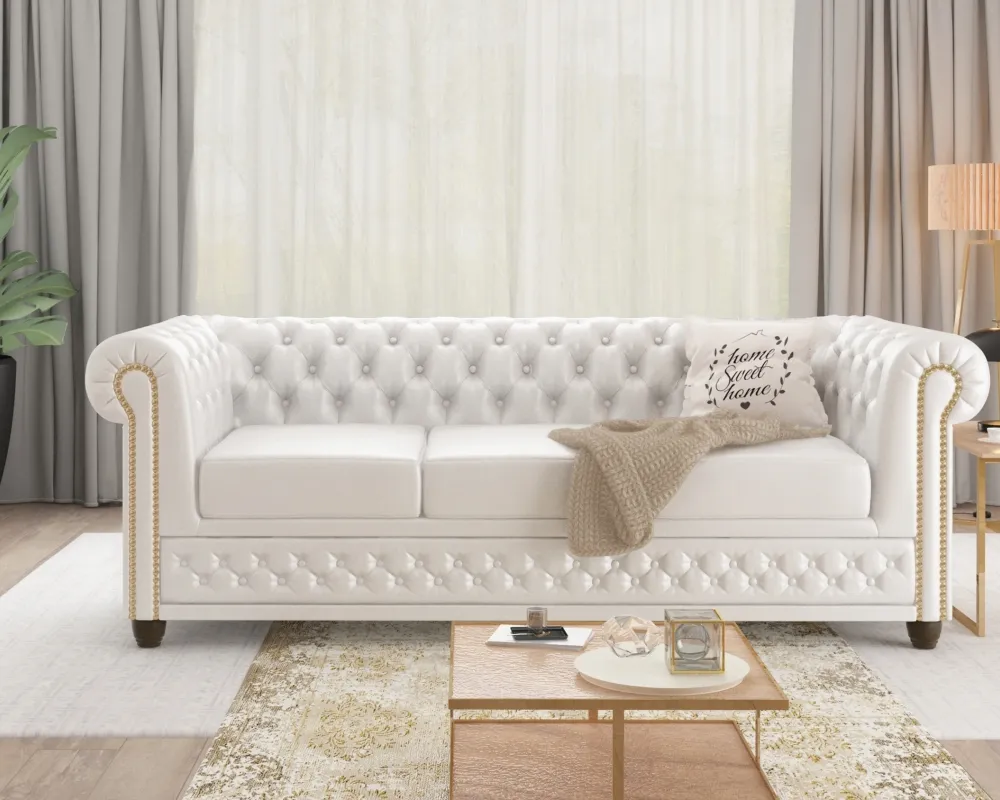 Sofa 3-osobowa Chesterfield York bez funkcyjna
