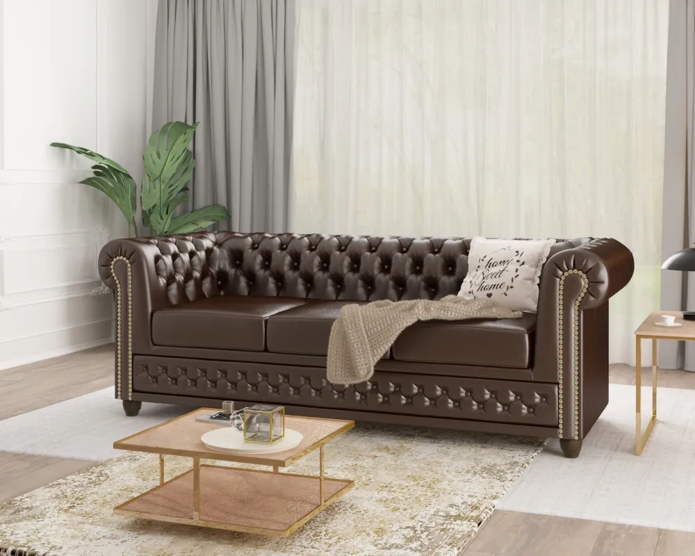 Sofa 3-osobowa Chesterfield York bez funkcyjna