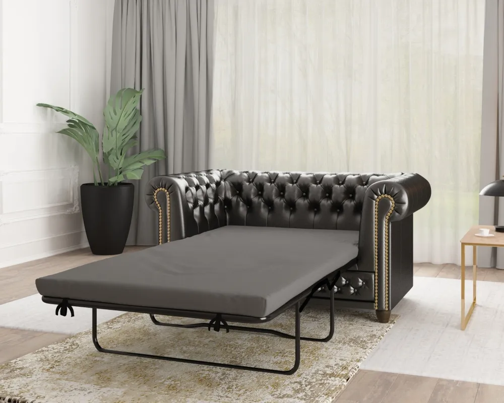 Sofa 2-osobowa Chesterfield York z funkcją spania