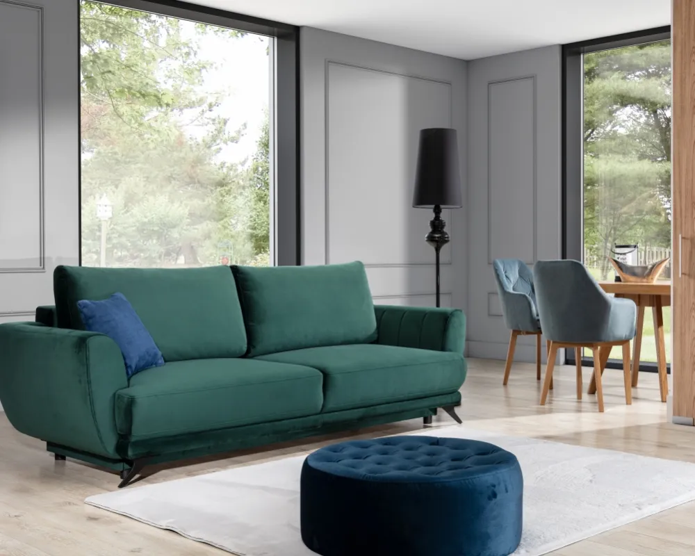 Sofa Megis z funkcją spania i pojemnikiem na pościel
