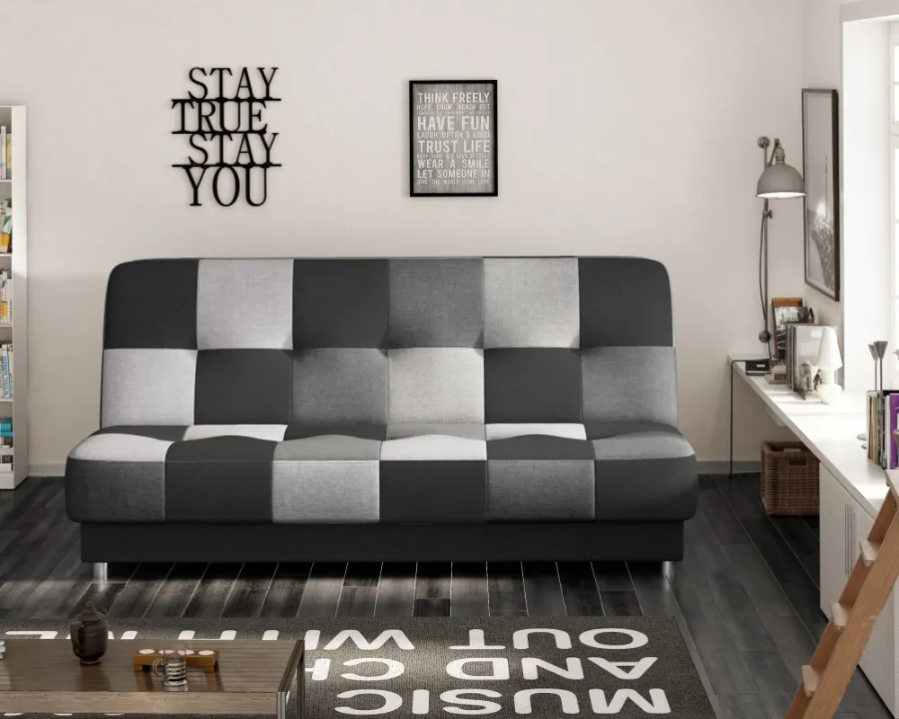 Sofa Cayo z funkcją spania typu click-clack i pojemnikiem na pościel