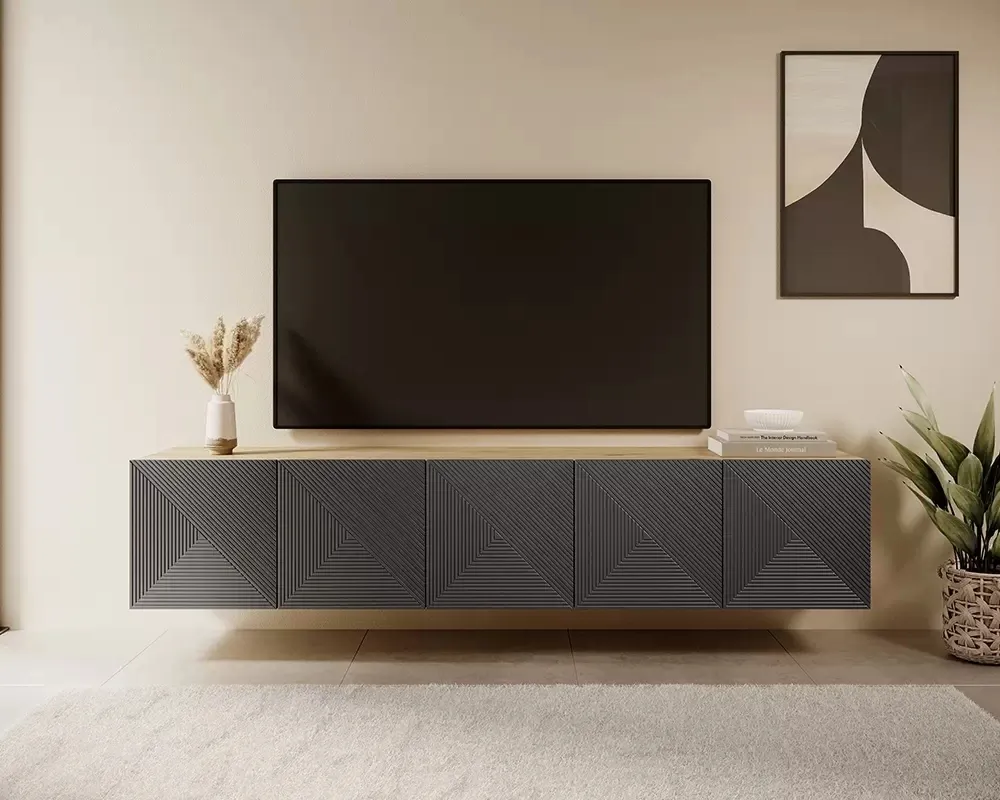 Závěsný TV stolek Asha 200 cm