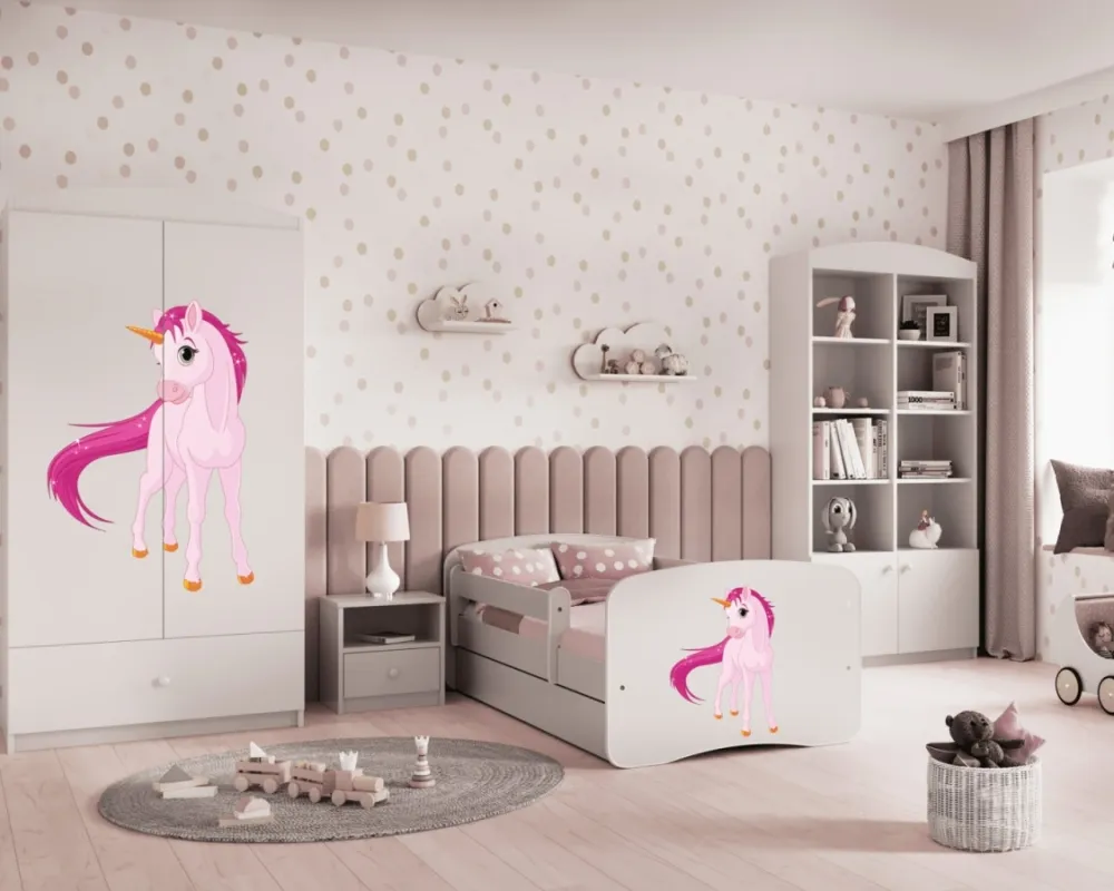 Łóżko Babydreams 140 z szufladą i materacem
